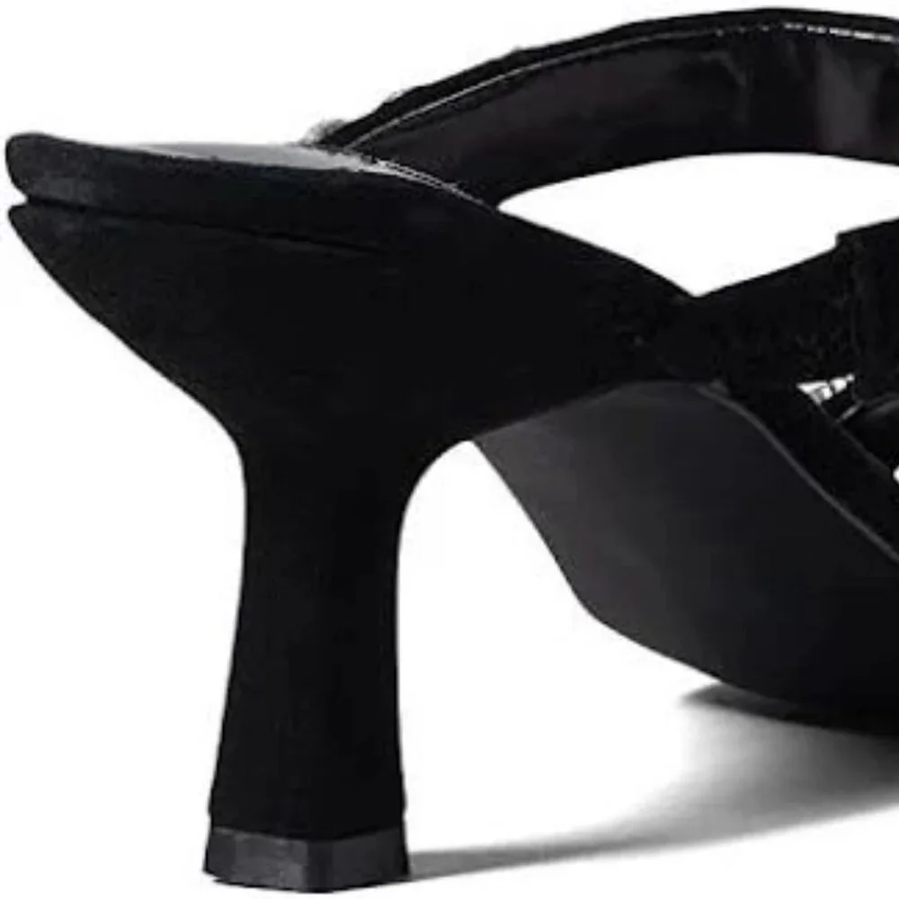 Steve Madden Black Rhinestone Sandals Size 7 - Picture 8 of 8